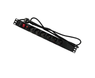 QOLTEC do RACK 19cali | 1U | 6A | PDU | 6xSCHUKO | 2m 53995 - 432108 - zdjęcie 2